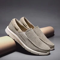 New Summer Breathable Canvas Shoes Men Loafers Slip On Sneakers Fashion Casual Men Shoes Lightweight Flats Men Driving Zapato