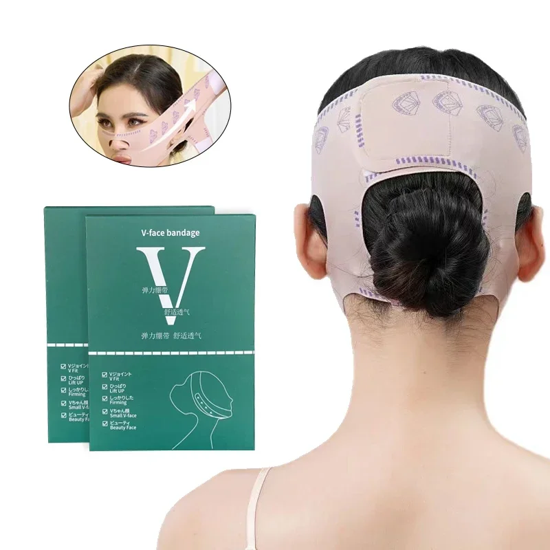 Facial V-shaped shaper, facial slimming bandage, shape lifting reduction double chin facial slimming belt massage face