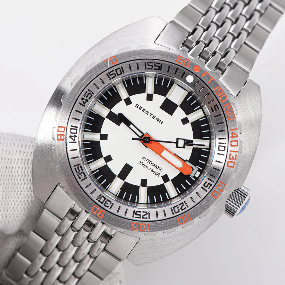 Seestern Sub300T V3 Diving Orologio Da Uomo Impermeabile Luminoso Data Orologio Da Polso H35Movimento Automatico Meccanico Zaffiro Braccialetto