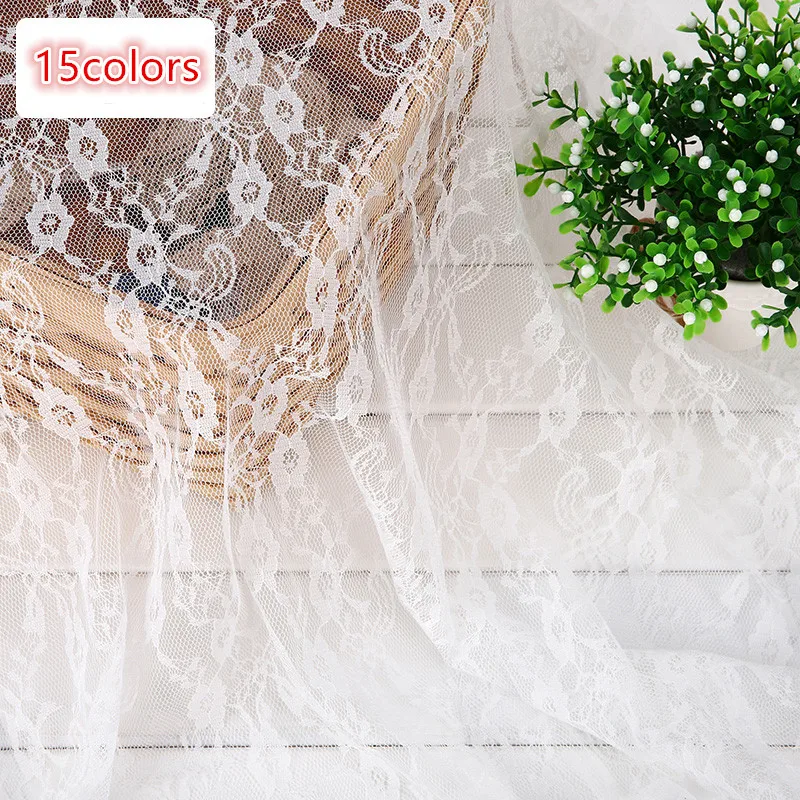 

New Fashion Tulle Lace Fabric diy clothes Guipure Patchwork fabric For Sewing Wedding Dress Curtain Fabrics by the meter