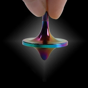 Novelty Spinning Tops Metal Alloy Gyro Silver Steel Spin Forever Mini Desk Table Fun Spinner Toy Game Gifts For Children Adult 1
