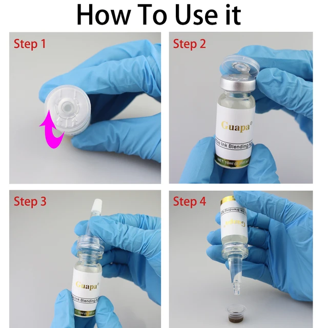 Guapa 10ml Tattoo Ink Blending Agent Pigment Dilution for Permanent Makeup Eyebrow Eyeliner Lips Color Fixing