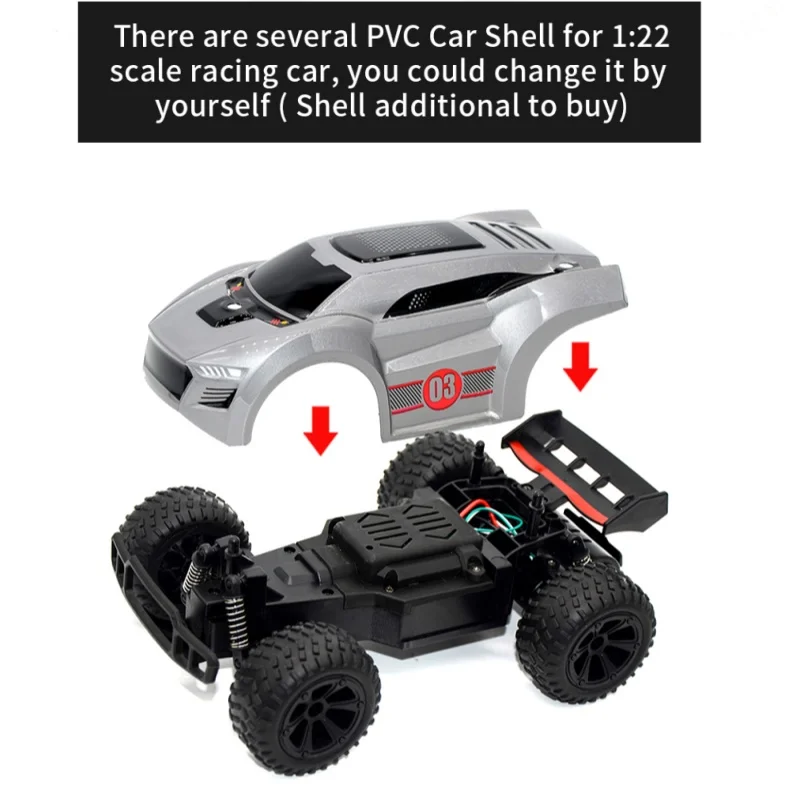 New 2.4g Rc Car High-Speed Off-Road Climbing Drift 4wd Trucks Model cool lights RC Vehicle Wear Resistant Type Toy Gift For Kids 3