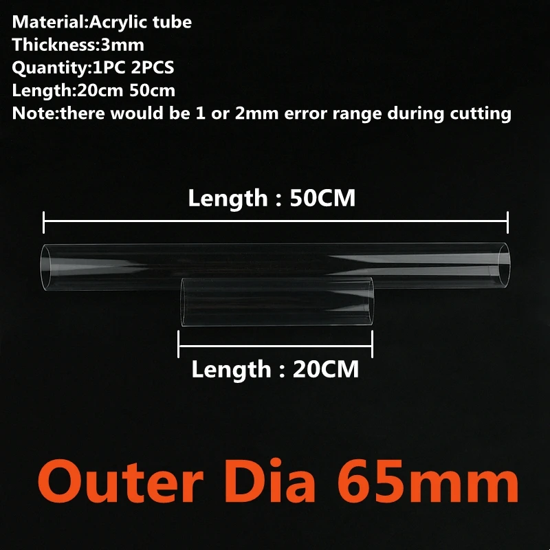 High Transparent Acrylic Tube for Aquarium or Garden Irrigation