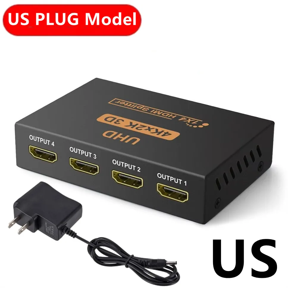 4K UHD 1x4 HDMI Splitter with 3D Support