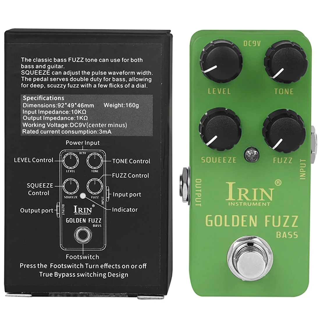 IRIN NEUE Guitarra Effekt Pedal Kompression Fuzz Overdrive Distortion Boost Bass True Bypass Pedale Elektrische Gitarre Zubehör – Detail 38