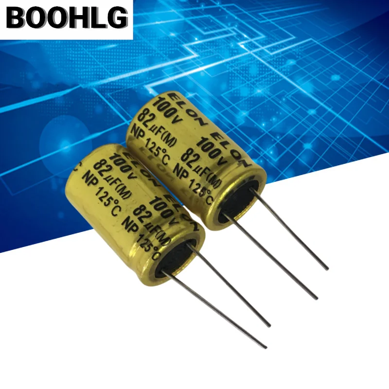 

10PCS audio frequency crossover vertical NP non-polar aluminum electrolytic capacitor 100v 82uf 16X25mm temperature resistant 12