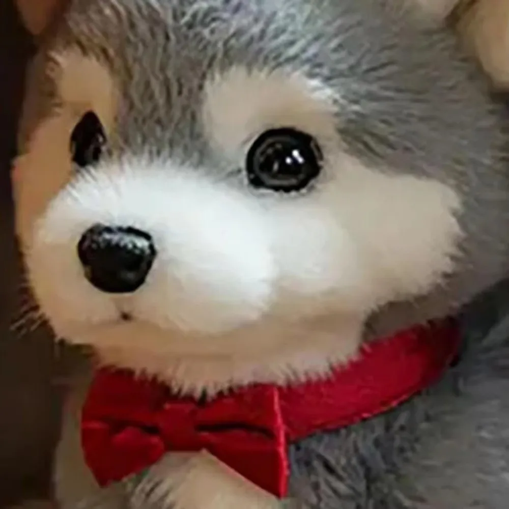 Fashion Plush Robot Puppy Barking Walking Simulated Puppy Tail Wagging Soft Stuffed Doll Plush Robot Dog Companion Gift