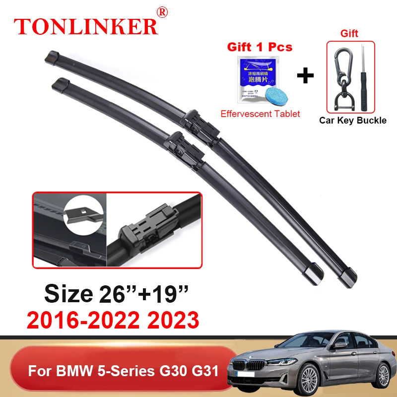 

Щетки стеклоочистителя TONLINKER для Bmw 5 серии G30 G31 2016-2020 2021 2022 2023, автомобильные аксессуары, щетки стеклоочистителя переднего стекла