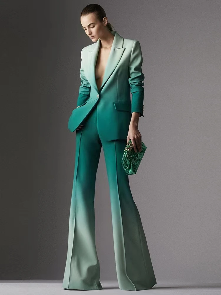 

Elegant High Quality Suits set 2024 For Women Fashion Slim Party Club Summer