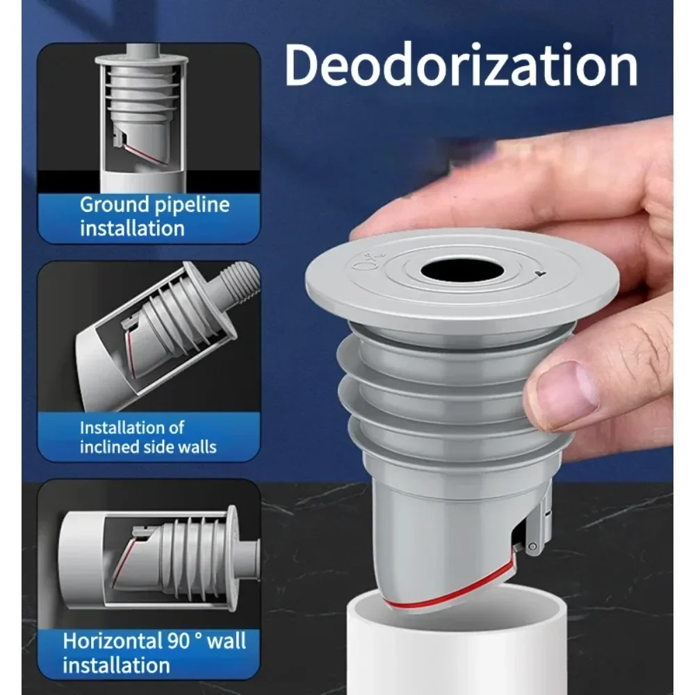 Silicone Bathroom Floor Drain Pipe Deodorizing Sink Drain Filter Sealing Ring Bathrooms Accessories Drains Dish Drainer Items