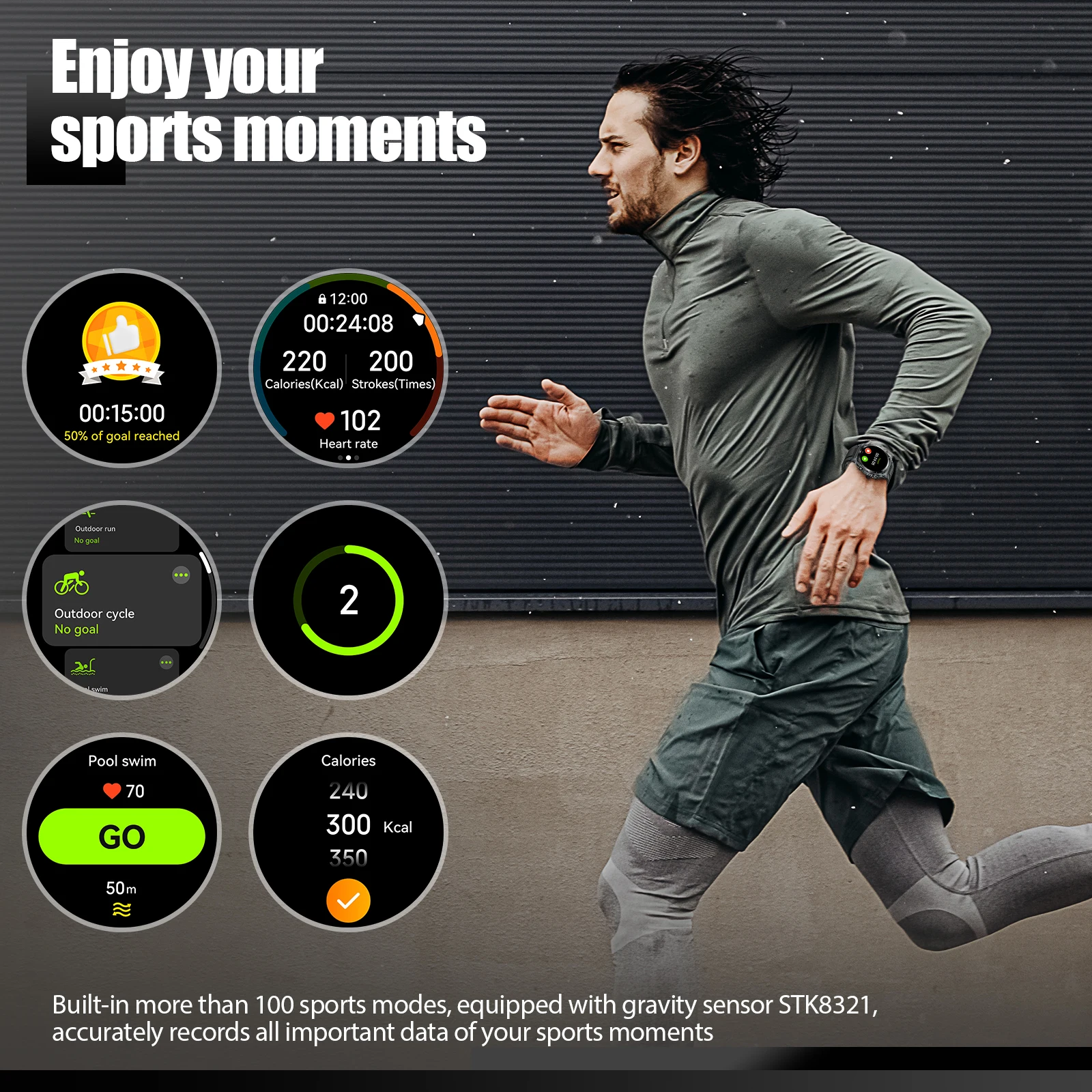 LaNikar New KE6 Smart Watch 1.43" AMOLED Display Men Black Sports Watch KE Series Bluetooth Call Health Monitor IP68 Waterproof - Image 6