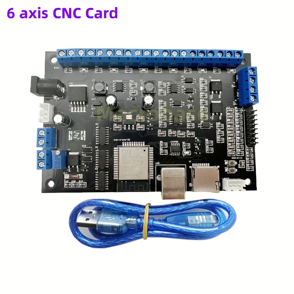 GRBL 6 axis breakout board control panel USB motion card ESP32 wifi 32bit CPU similar Mach3 cnc router controller DIY parts cnc router parts