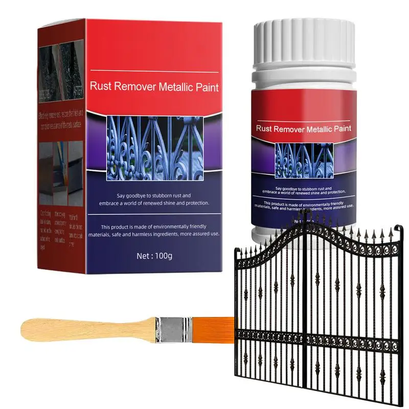 

Metal Rust Converter Metal Rust Remover Renovator Paint With Brush Rust Converter Agent Multifunctional And Safe Rust Removal