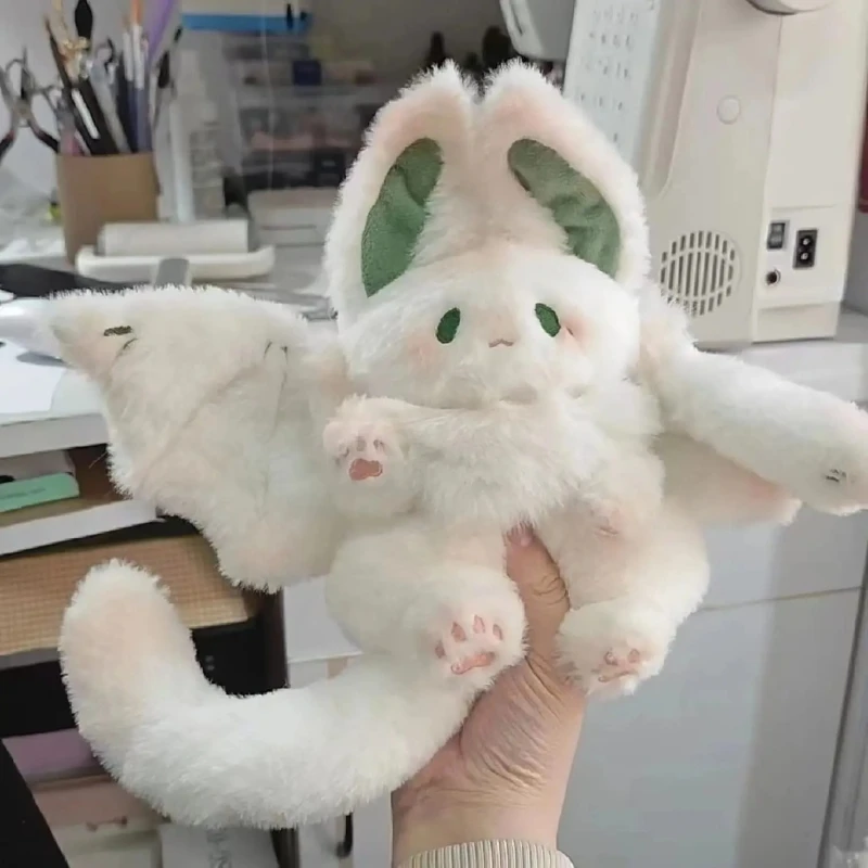Flying Big Bat Bunny Plush Toy Kawaii Animal Creative Magical Spirit Rabbit Plush Doll White Bat Soft Stuffed Toys for Kids Gift 2