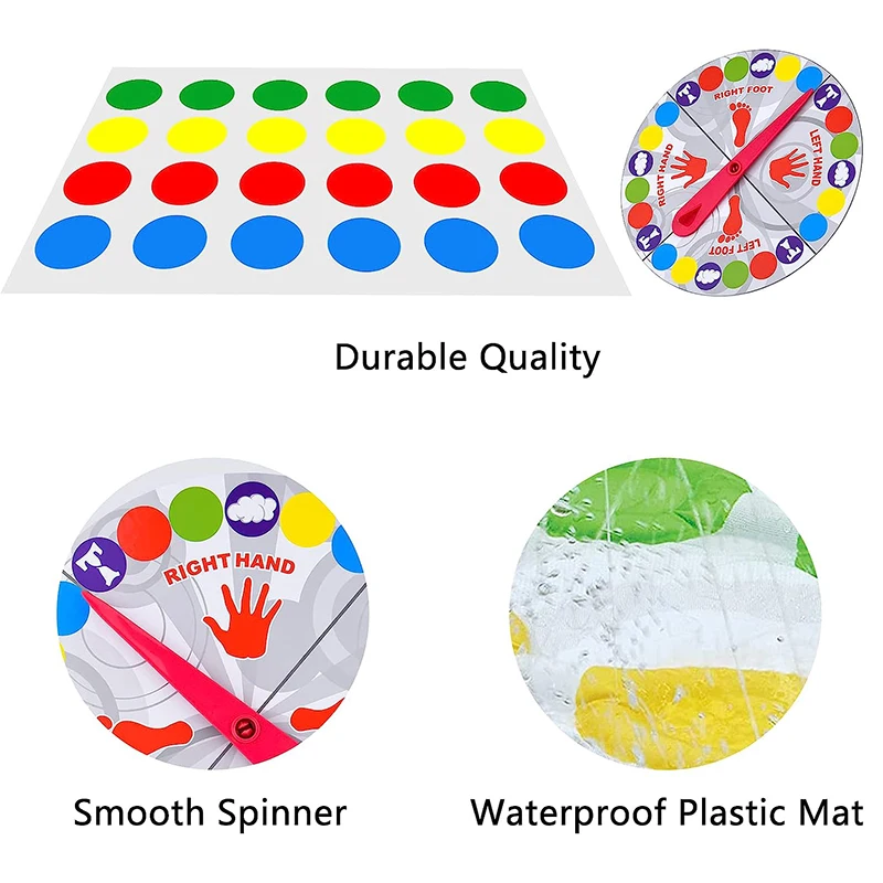 Fun Lndoor And Outdoor Twister Game Classic Board Game Twist Children's Body Adult Sports Interactive Family Friends Party Toys - Bilde 4