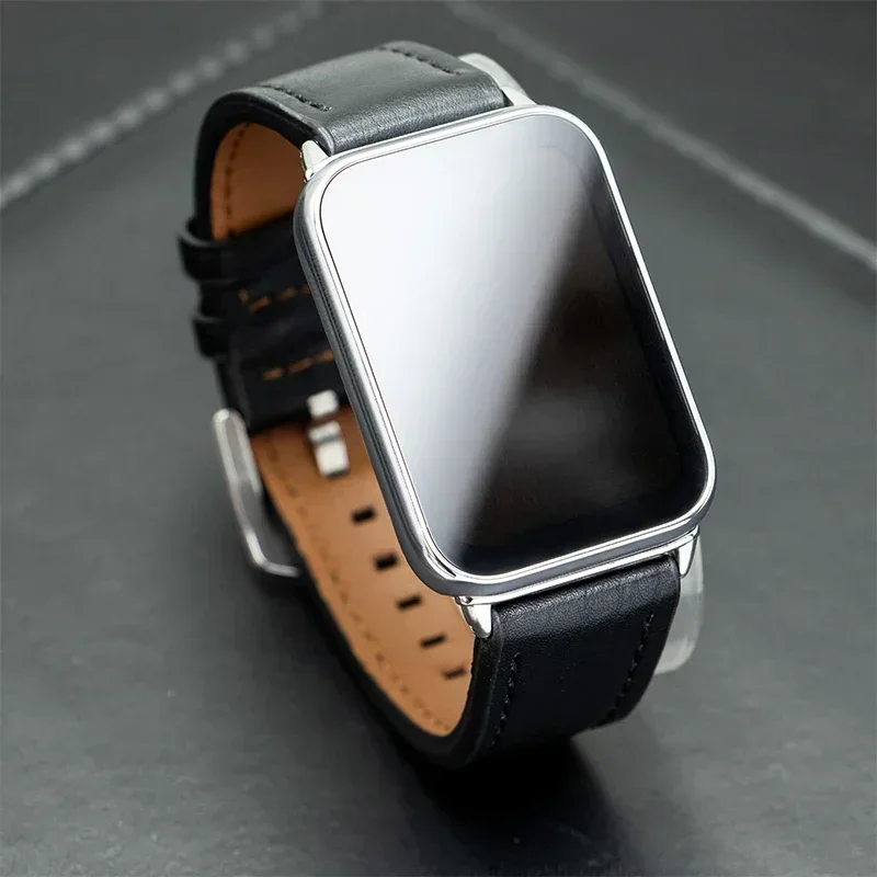 Elegant Leather Strap with Metal Interface