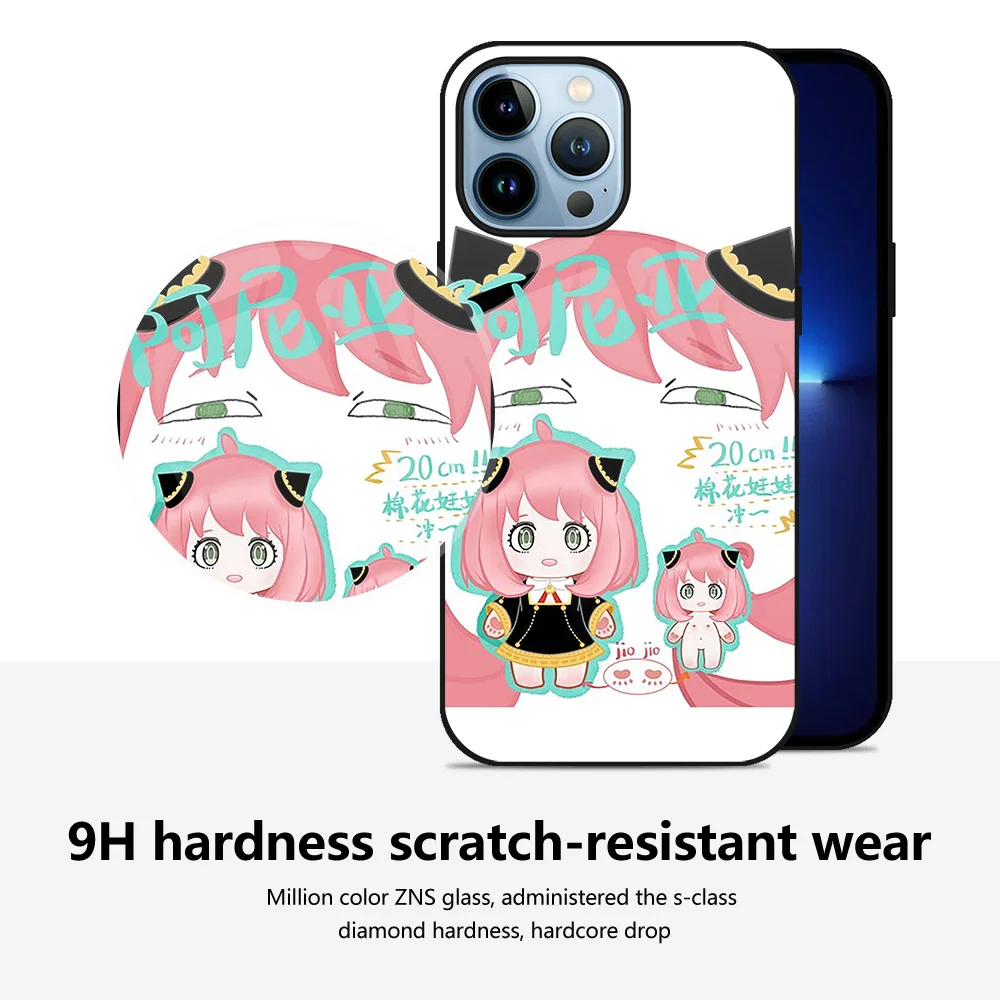 13 case Spy X Family Anime Phone Case for IPhone 13 11 12 Pro Max Mini 7 8 6 Plus SE2020  X XS XR Bumper Fundas Tempered Glass Cover iphone 13 cover iPhone 13