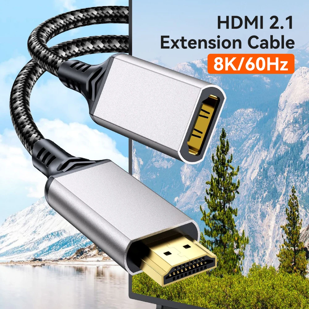 Premium Gold Plated HDMI Extension Cable - Ultra High-Speed Extender Cord for Superior 8K and 4K HDR Performance