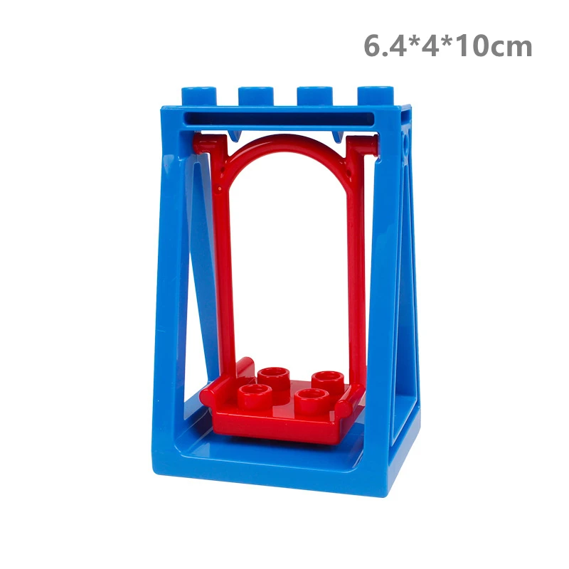 Big Building Blocks Compatible Slide Swing Seesaw Park Playground Series Large Bricks Children Educational Creative Toy Kid Gift stacking blocks Blocks