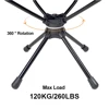 Outdoor Folding Chairs Rotatable Swivel Chair for Camping Lightweight Beach Fishing Chairs with Carry Bag for Picnic Hiking 2