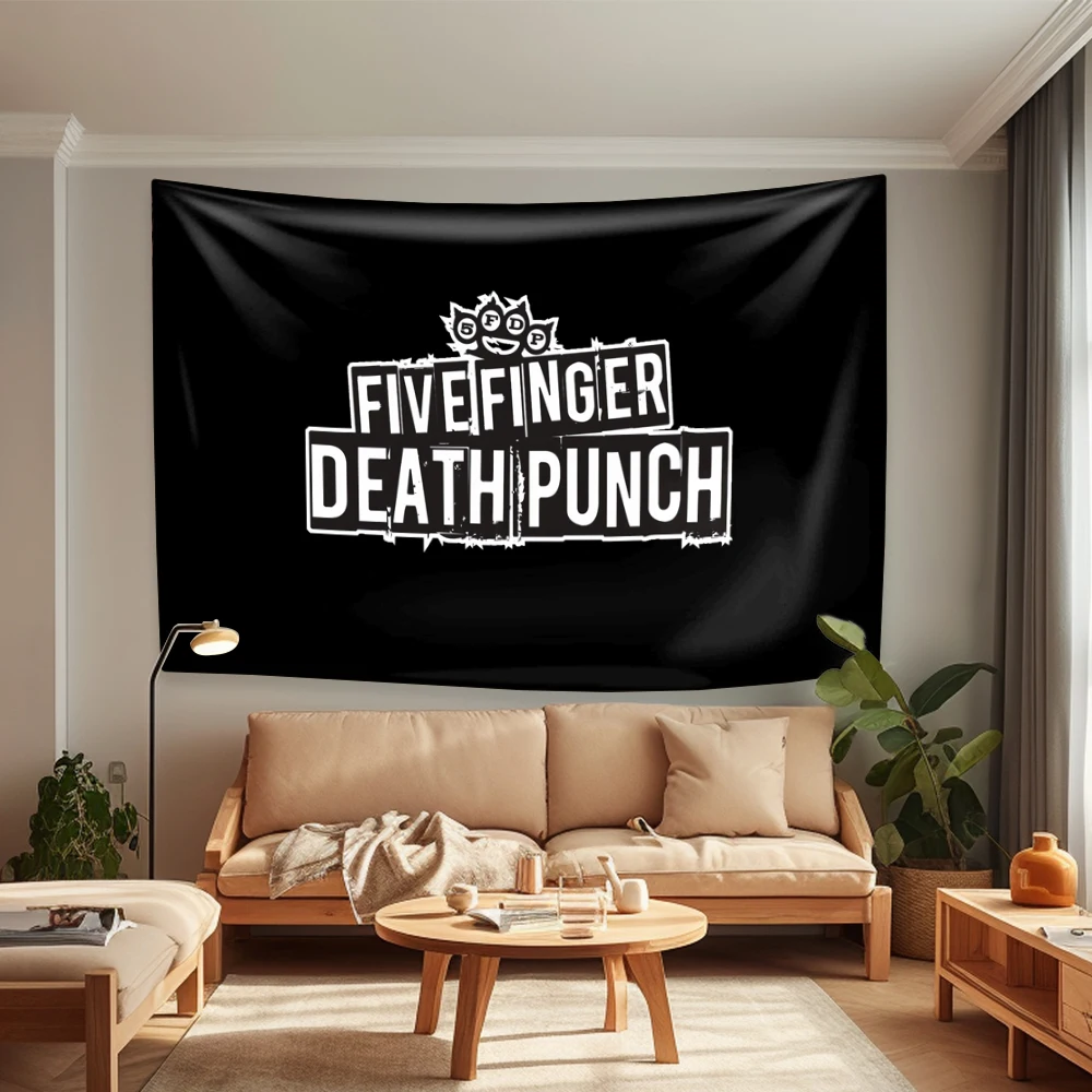 Metal Rock Band F-Five Fingers Tapestry Death Punchs Home Decor Aesthetics Wall Hanging Dormitory Party Backdrop Birthday Gifts party decorations,tapestry decorations
