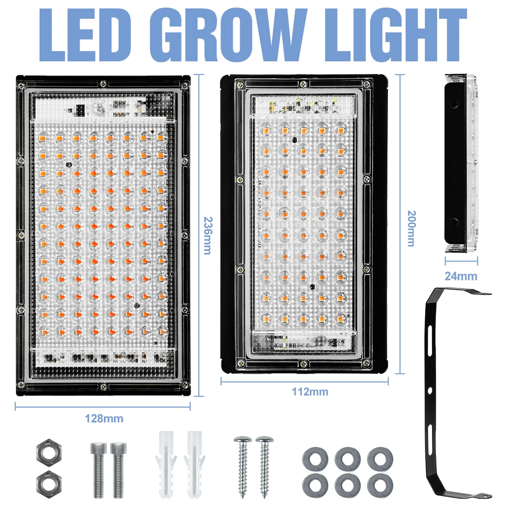 Lampe horticole de croissance LED Full Phyto, budgétaire hydroponique pour serre, éclairage pour culture de plantes