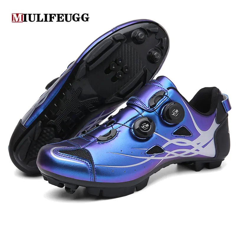 Cycling MTB Shoes Men Route Cleat Road Bike Sneaker Racing Women Flat Mountain Clits Bicycle Speed SPD Biking Footwear