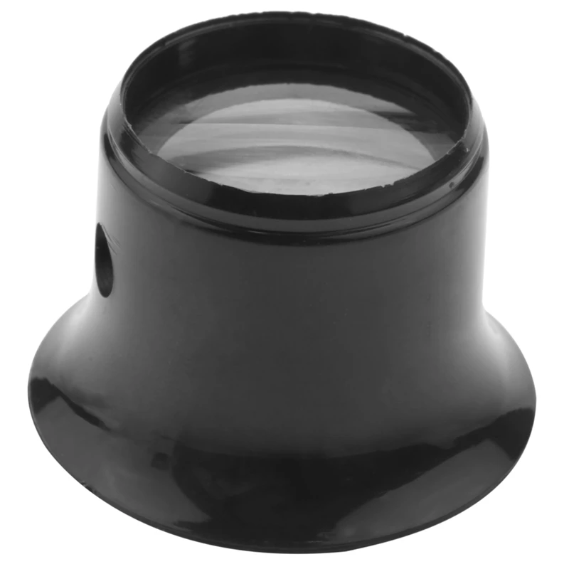 2X Watchmaker Loupe 10 Times Magnifying Glass Jeweler Eyepiece Lens Black