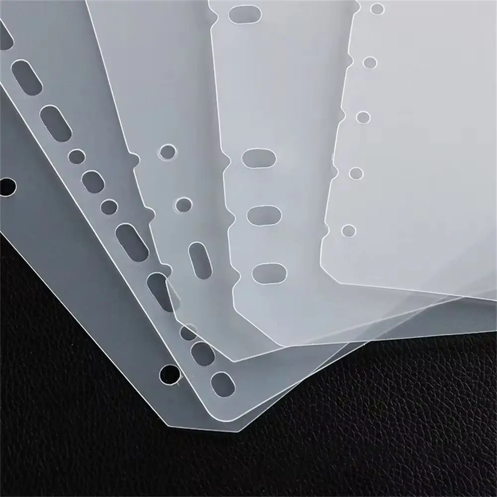 10Pcs A4 A5 A6 A7 노트북 디바이더 문구 액세서리 투명 내부 종이 분리기 무광택 PP 바인더 주최자 배플