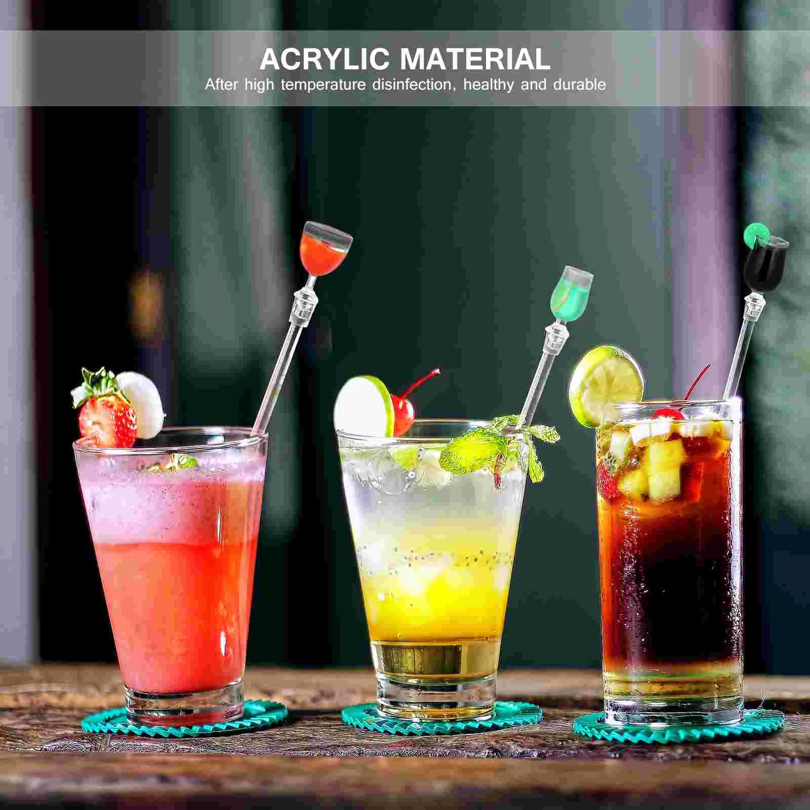 Cocktail Drink Mixer, Glass Stirring Rod, Beverage Stirrers with
