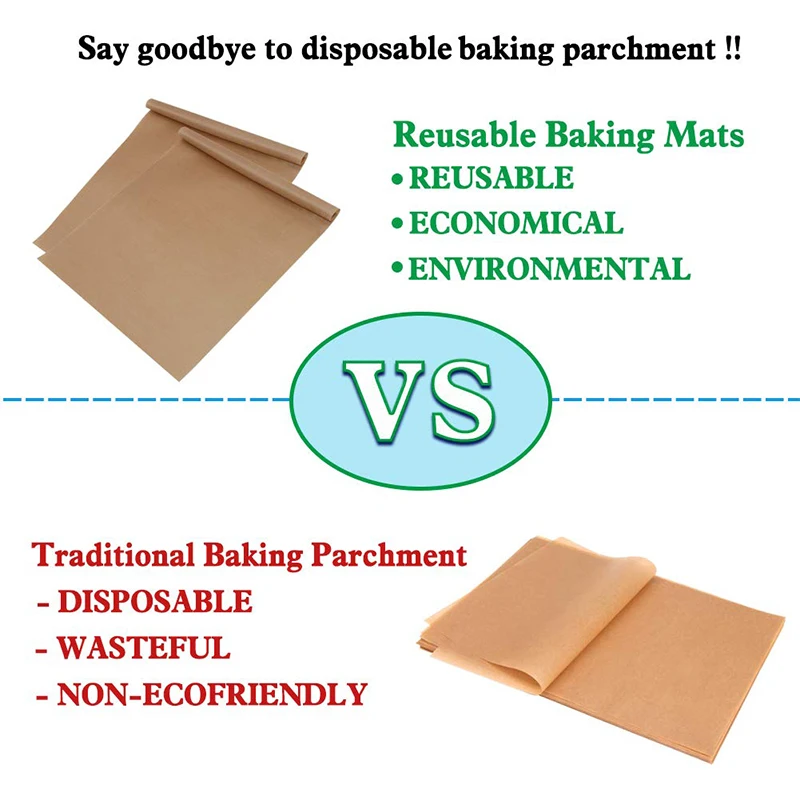 10 stuks bakmatvel 30*40cm herbruikbaar antiaanbak oliebestendig bakpapier hittebestendig ovenvoeringvel BBQ-mat_voghion.com