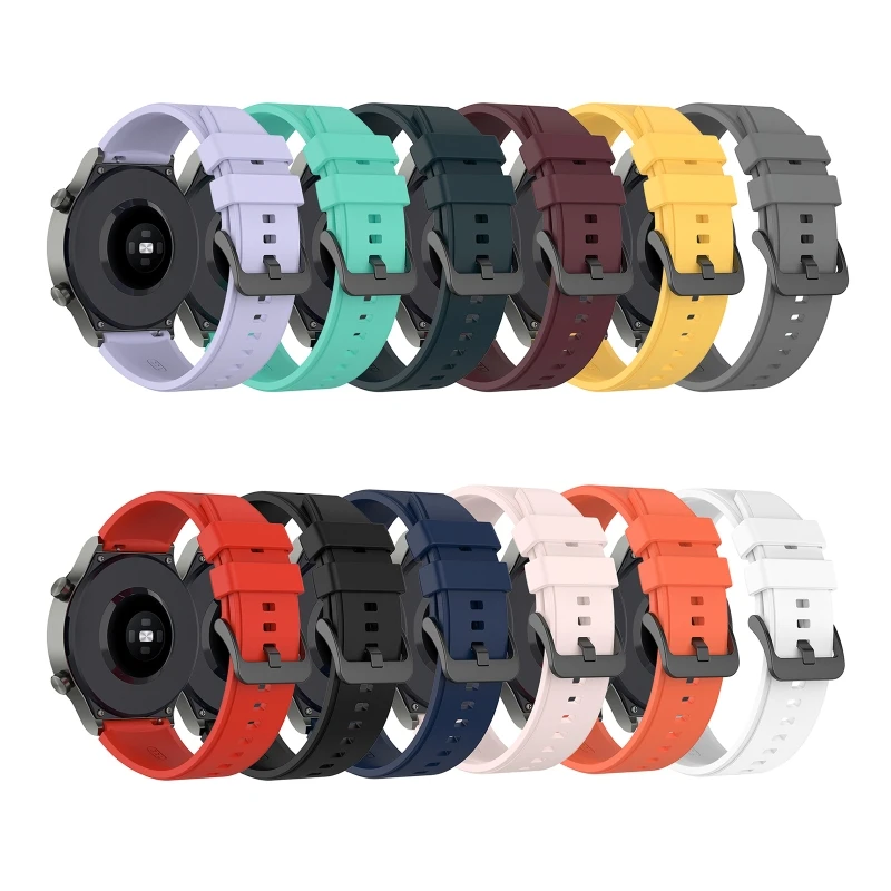 

22mm Silicone Watchband Adjust Watch Band Strap Compatible For honor watch GS PRO/Magic Watch2 46mm/Magic watch 1st gen