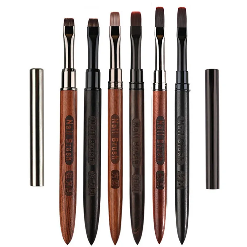 Description Picture 2 of itemSandalwood Gel Painting Brush Nail Art For Gel Tip Extension Acrylic Builder Accessory Nail Art Brushes Gel Nail Brush