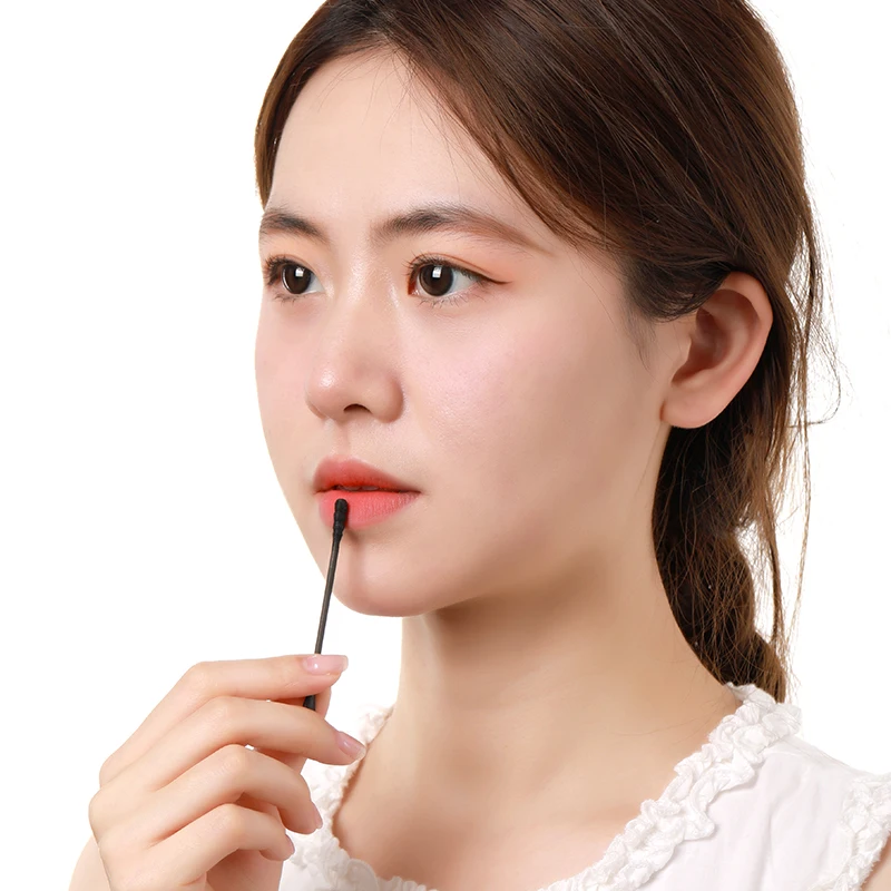 Cotton Swabs 100PCS Black Double-Headed Cotton Swabs Disposable Ear-Picking Makeup Cleaning