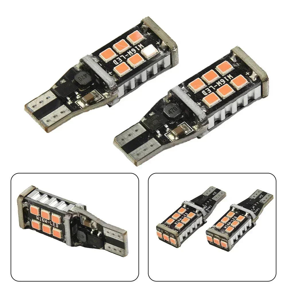 2pcs Red LED Center High Mount Stop 3RD Brake Light Bulb Canbus Error Free T15 921 912 904 916 917 920 922 W16W Brake Lamp Bulb