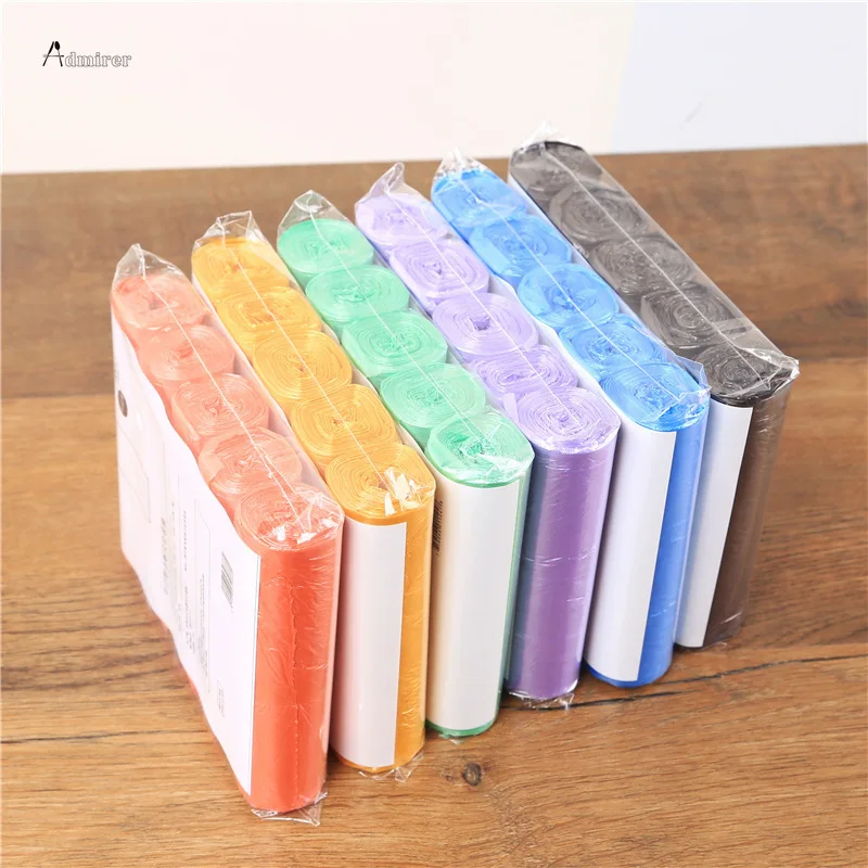 5 Rolls 1 Pack 100Pcs Household Disposable Trash Pouch Kitchen Storage Garbage Bags Cleaning Waste Bag Plastic Bag trash bags,disposable trash bags,garbage bags