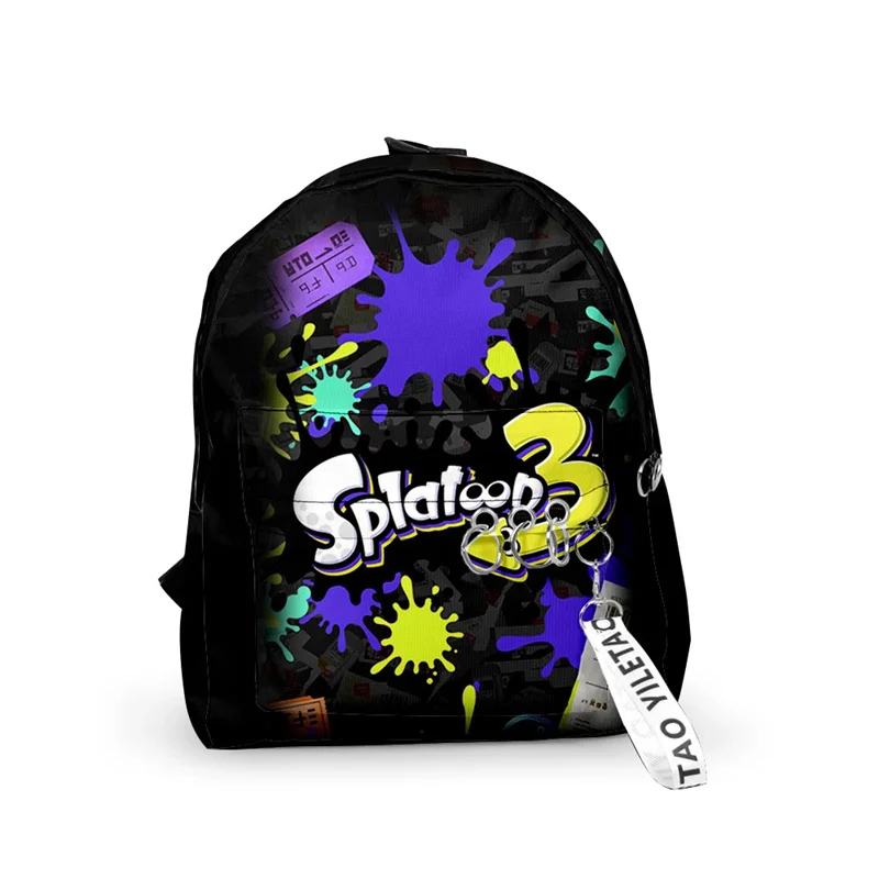 

Splatoon 3 Backpack Fashion Student Schoolbag Unique Rucksack Cosplay Zipper Pack Hip-hop Travel Bag Harajuku Daypacks