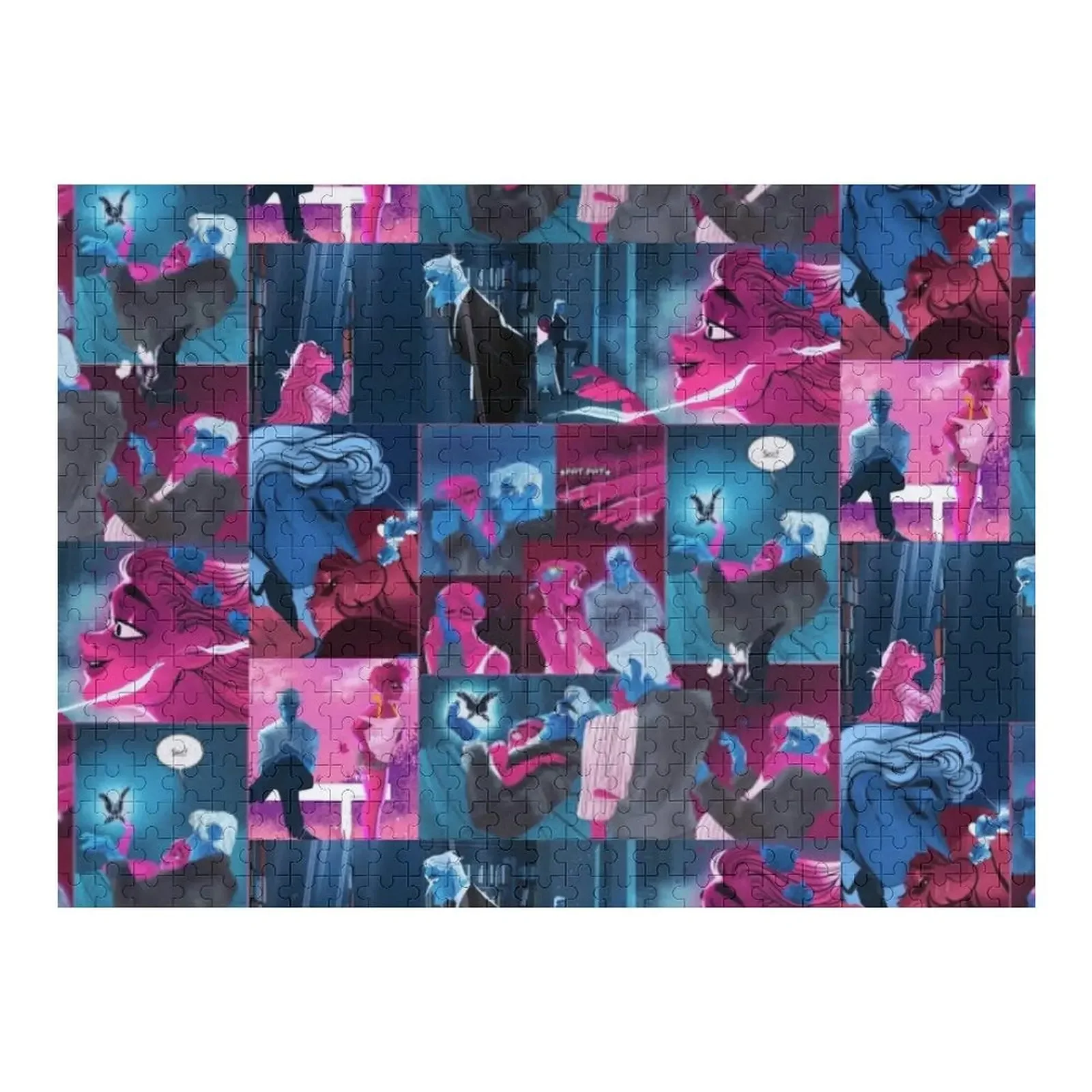 

Lore Olympus Persephone and Hades Collage Webtoon Art Jigsaw Puzzle Woods For Adults Scale Motors Game Children Puzzle