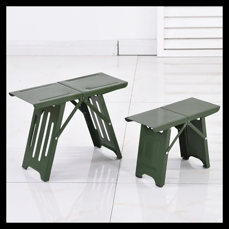 Folding Stool Folding Chair Mini Steel Portable Folding Camping Stool Chair for Outdoor Fishing Hiking Backpacking- Small: 29x13x20cm, Large: 35x16x27cm
