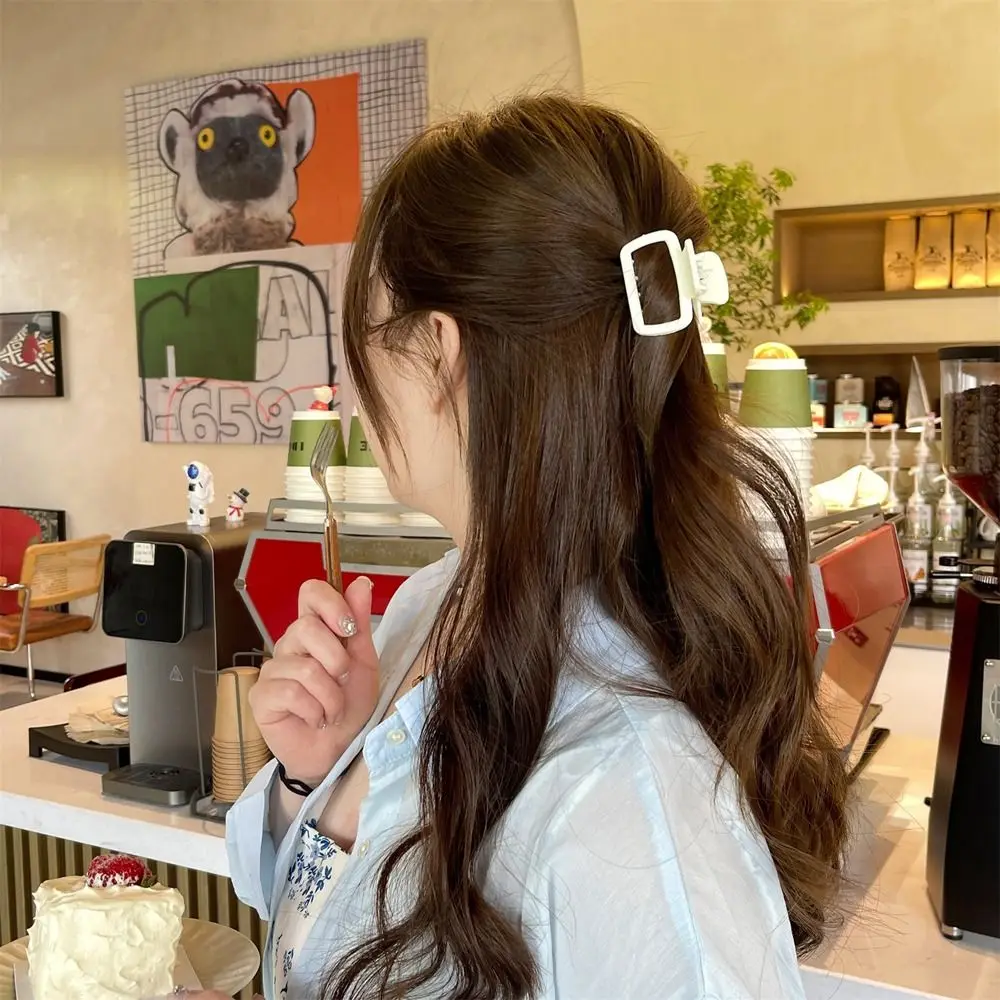 Description Picture 2 of itemHeadwear Candy Color Hair Crab Clip Large Hairgrips Ponytail Holder Korean Hair Clips Women Hair Claw Hollow Ins Shark Clip