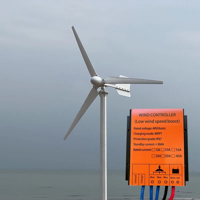 Wind Turbine Generator Wind Charge Controller 12V 24V 48V MPPT 20000W 10A 20A 30A 40A Waterproof IP67 For Home Energy wind turbine charge controller