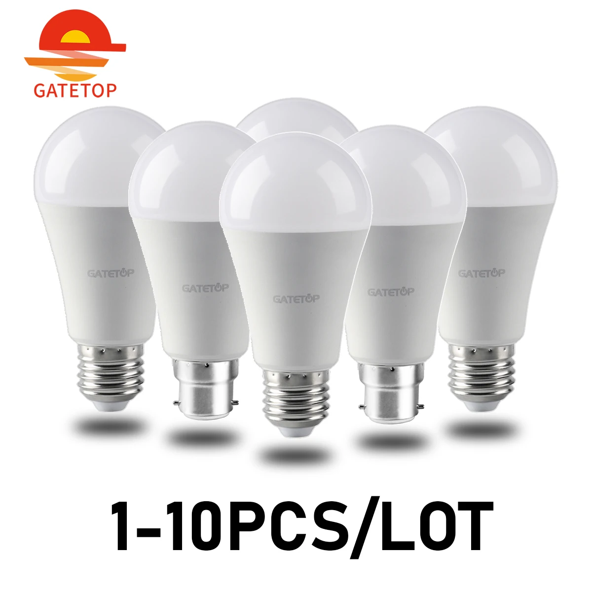 Led Bulb Lamps 220V Light Real Power 8W-24W 3000K/4000K/6000K E27 B22 AC220V Super Bright Warm White Light Lampada for Home