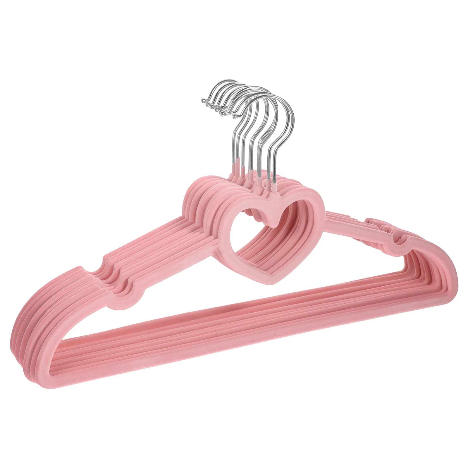 

10 pcs Heart Shaped Plastic Hangers Clothes Hangers with 360 Degree Swivel Hook Coat Hangers
