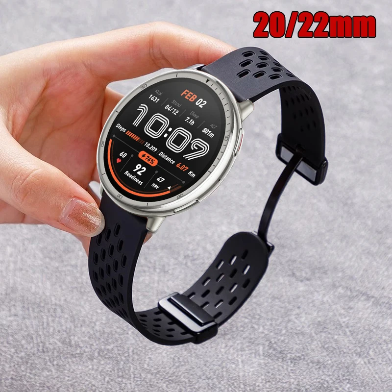Magnetic Silicone Watch Strap - Universal Fit 20mm & 22mm Bands