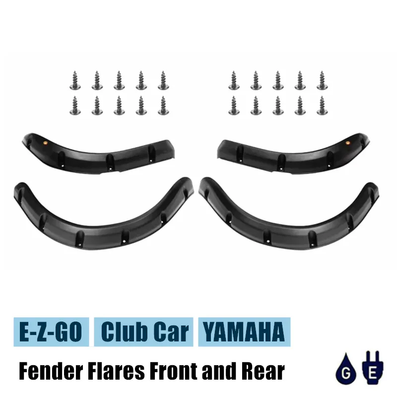 Golf Cart 4 Fender Flares For Club Car DS Precedent,Yamaha G22 G29,EZGO RXV and TXT