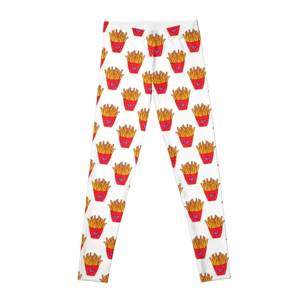 

Fries Pattern Leggings Women sports flared sport pants Womens Leggings