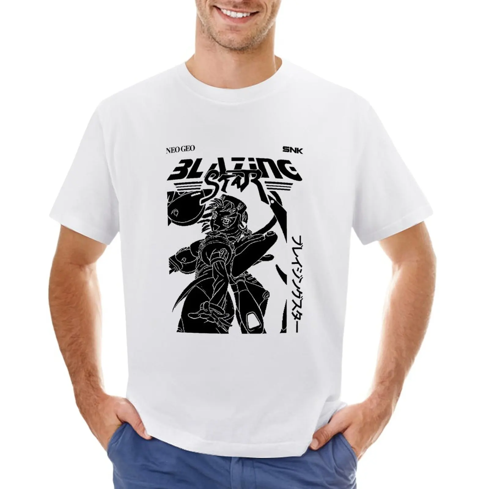 Blazing Star Neo Geo Snk By Lilly And Mae T-Shirt Customs Boys Whites Anime Clothes Plus Size Top T-Shirt Oversize Da Uomo