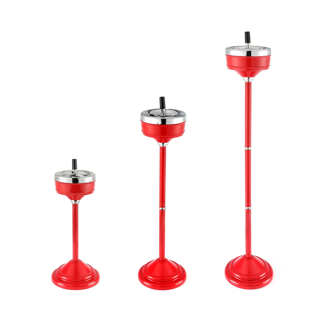 Adjustable Removeable Ashtray with Lid Floor Standing
