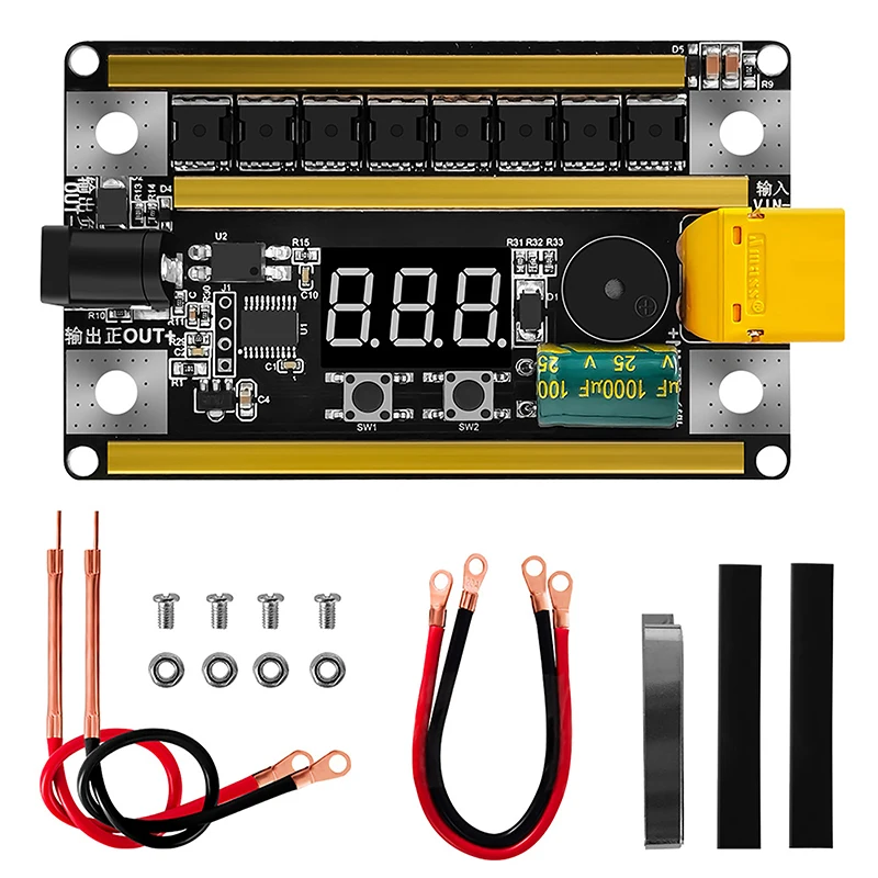 

8V-24V Spot Welder Kit Digital Power Adjustable Spot Welding Pen Control Board Nickel Sheet For 18650 Lithium Battery 99 Gears